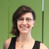 Sandra Müller am Computer
