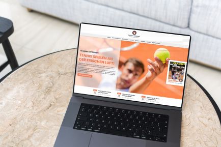 Website Mockup TC Hainstadt auf einem Laptop